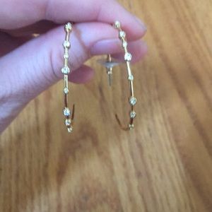 Stella and dot gold hoop earrings